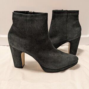 Corso Como Suede Black 6.5 Ankle Boots NEW